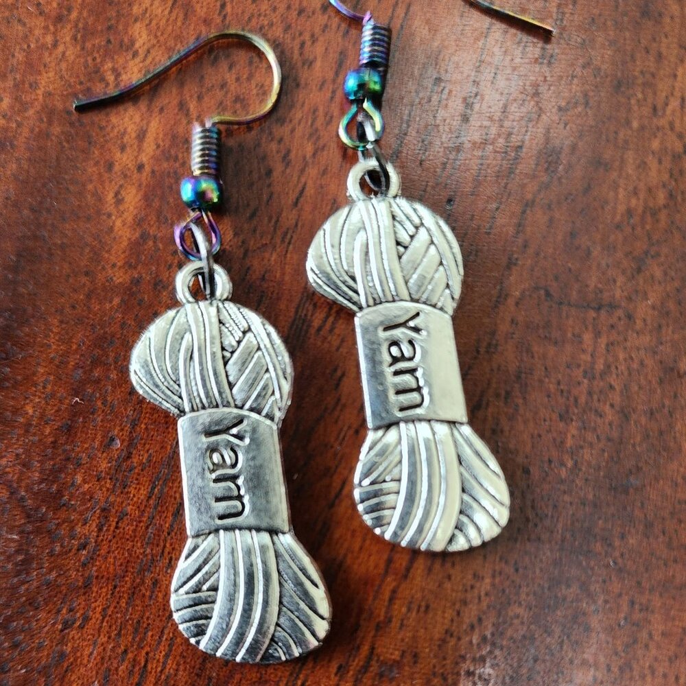 Yarn Lover Crochet Knit Earrings
